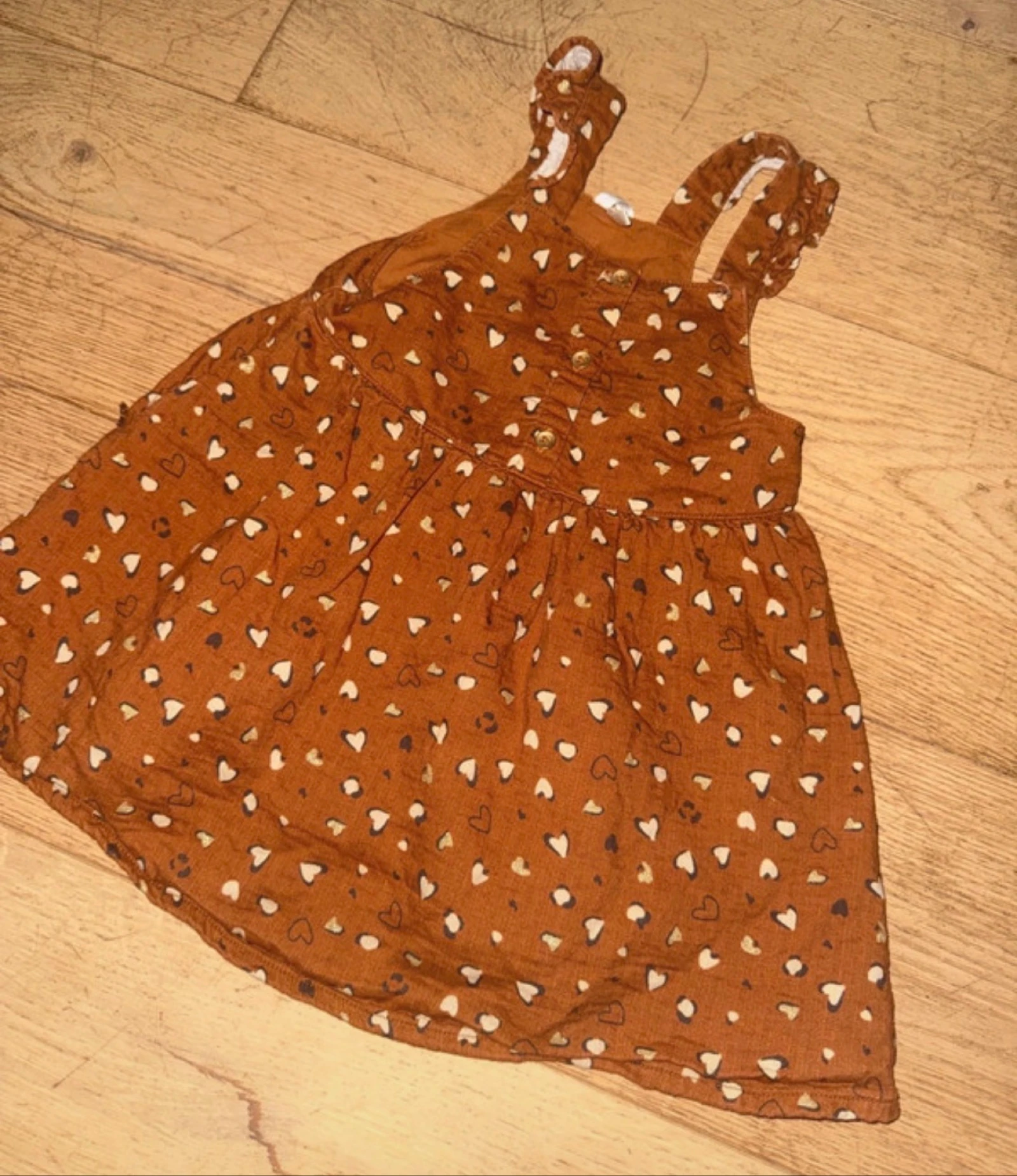 Vestido marrón de Orchestra 18 meses con corazones 🤎 – photo 3